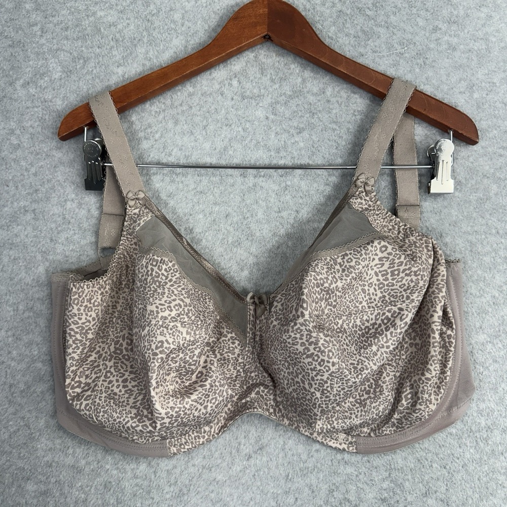 Goddess Leopard Print Underwire Bra 34M Taupe Full Coverage GD6162TAL